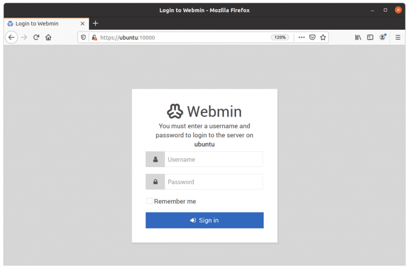 Install and Use Webmin in Ubuntu 20.04