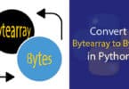 Convert Bytearray to Bytes in Python