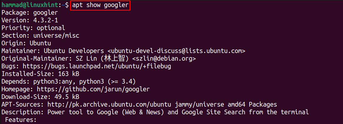 How to install Googler on Ubuntu 22.04 & Linux Mint 20