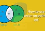 How to use union on python set