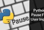 Python Pause For User Input