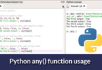 Python any() function usage