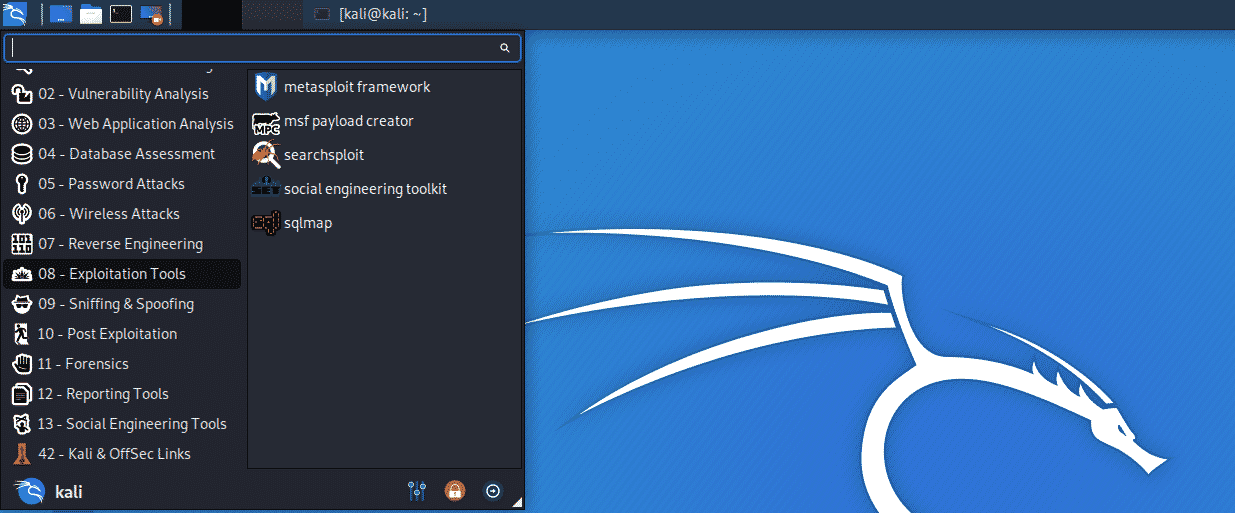 kali linux tools