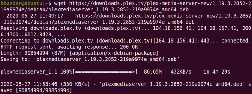 download latest plex media server ubuntu wget