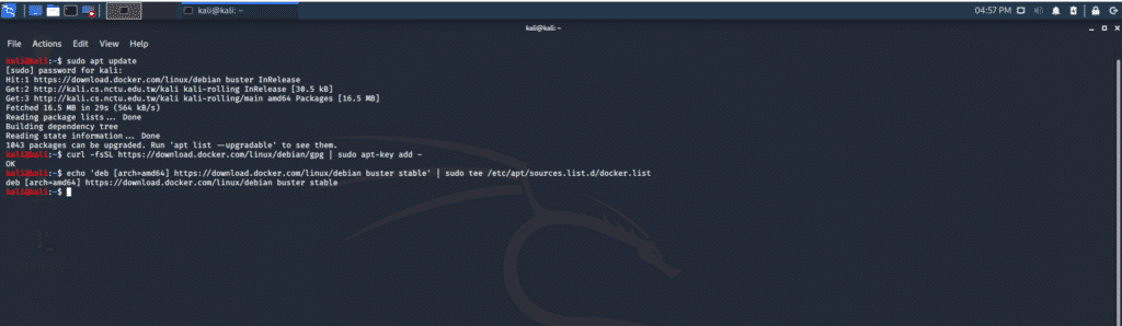 install docker in kali