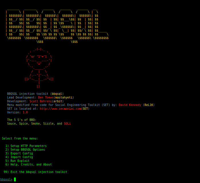 automated sql injection tool kali