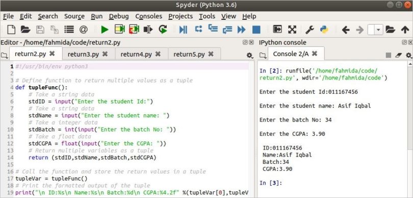 Return Multiple Values from A Python Function