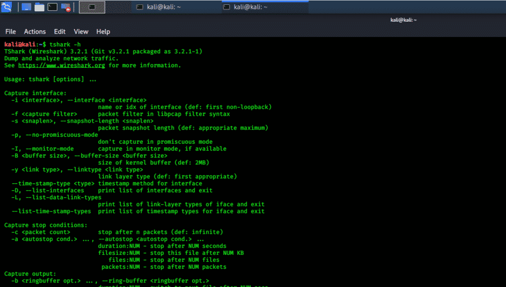 how to use wireshark kali linux