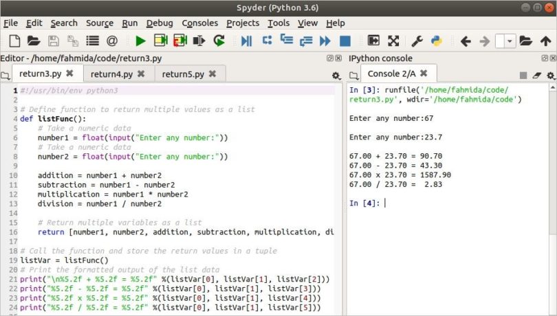 Return Multiple Values from A Python Function