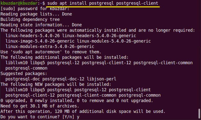 Как запустить postgresql 11 linux