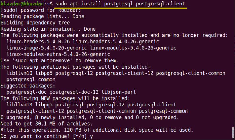 install postgresql server ubuntu