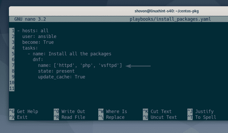 centos list installed packages