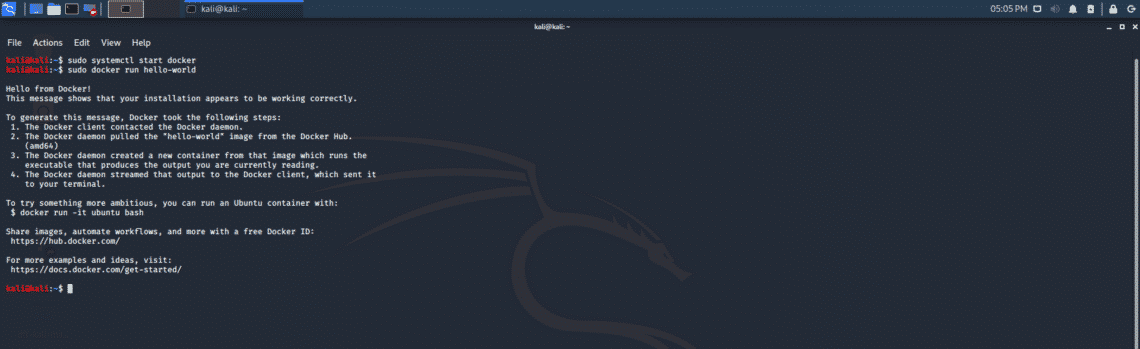 kali linux install docker