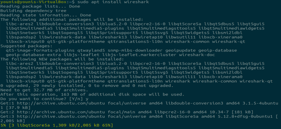 view pcap wireshark linux command line