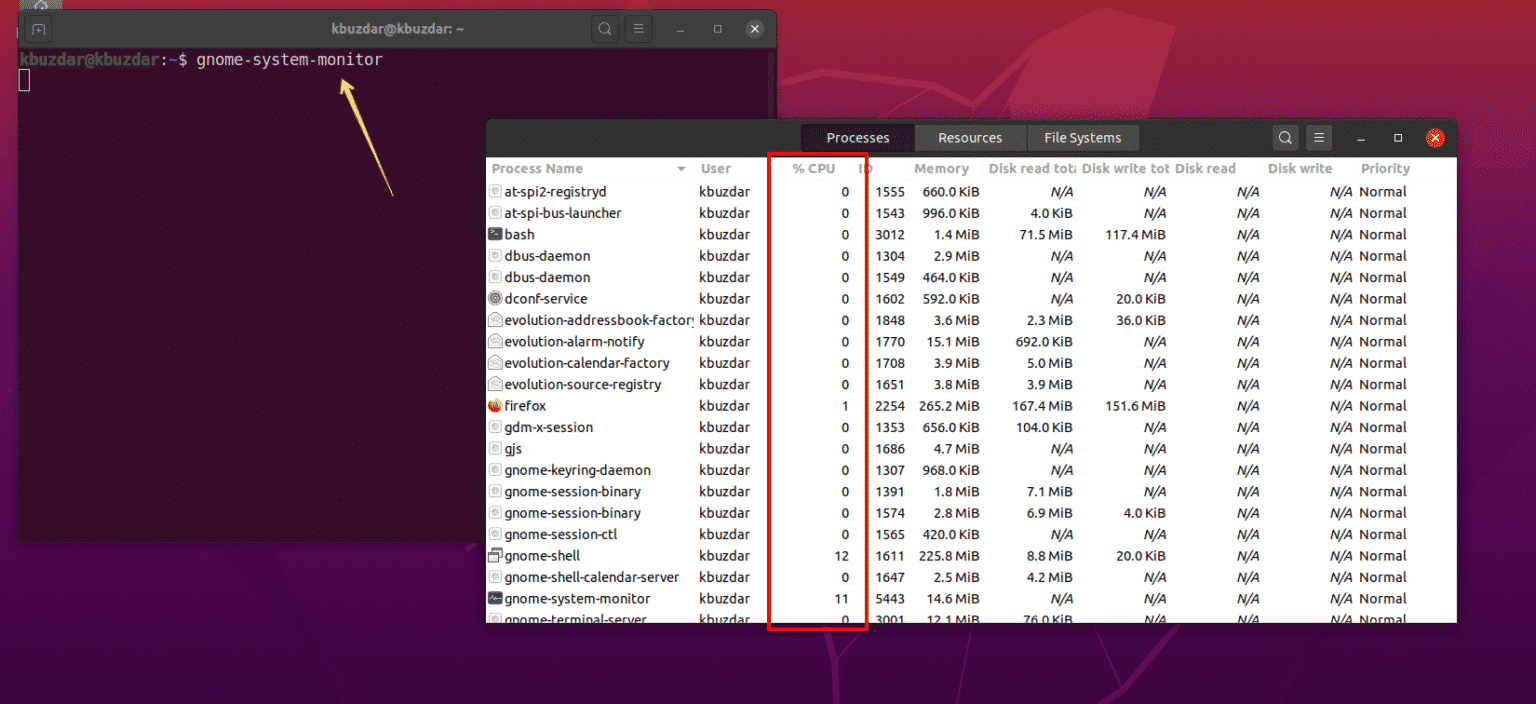 ubuntu server check cpu usage