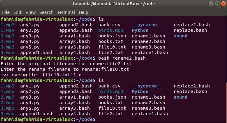 How To Rename A File In Bash