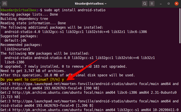install android studio on ubuntu 20.04