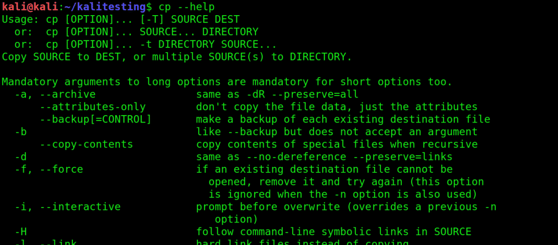 The 22 most basic commands of Kali Linux