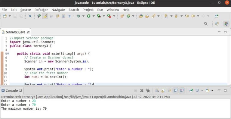 Java ternary operator