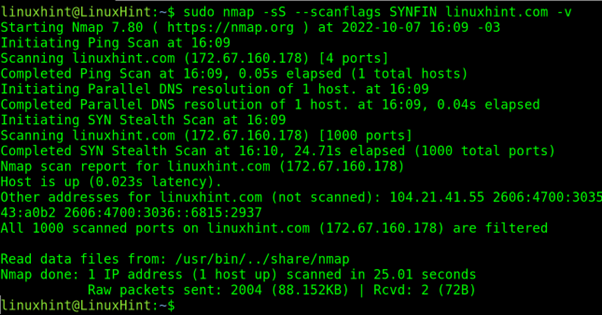 Stealth Scans With Nmap – Linux Consultant