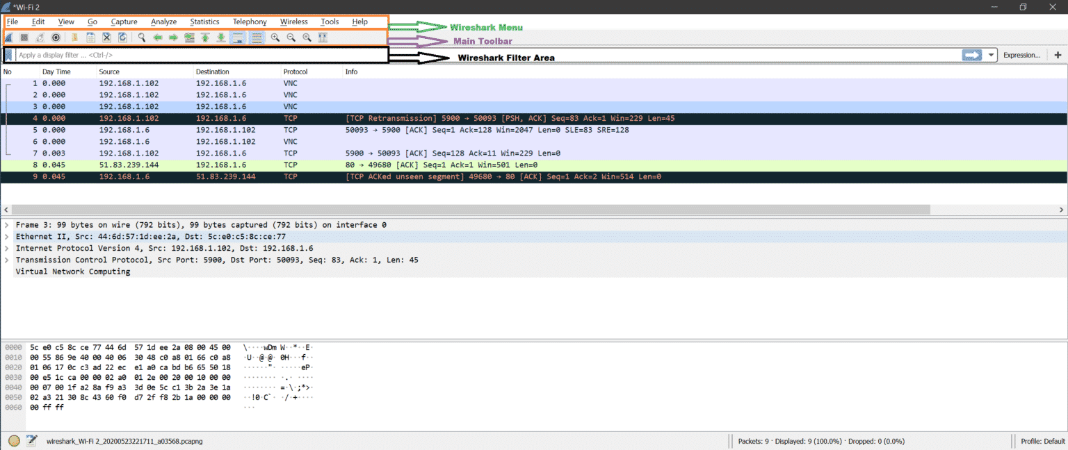 how to use wireshark to do forensic analysis