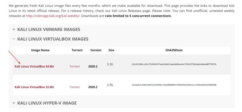kali virtualbox how much base memeory