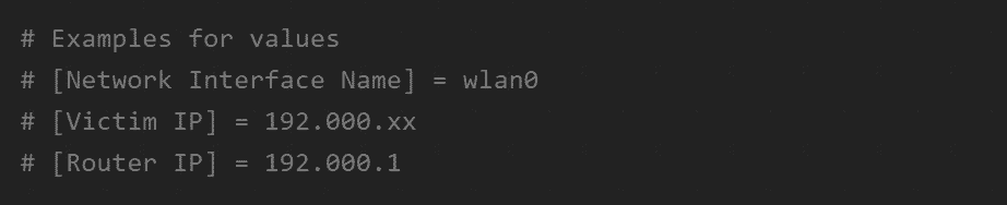 arpspoof command unix