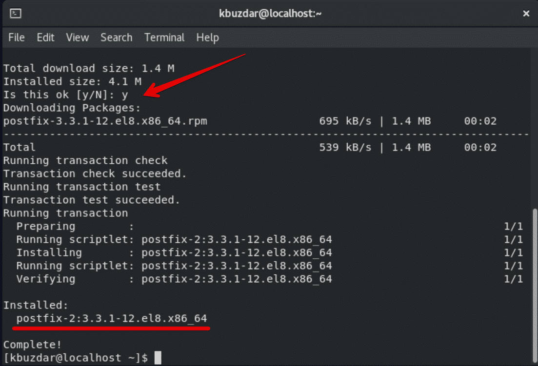 Install Postfix In CentOS 8