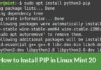 How to Install PIP in Linux Mint 20