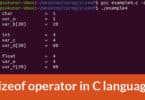 Sizeof operator in C language