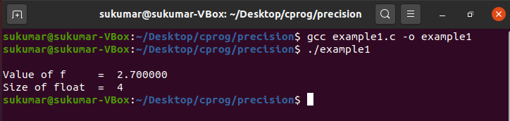 vbox - default precision