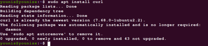 ubuntu how to install curl