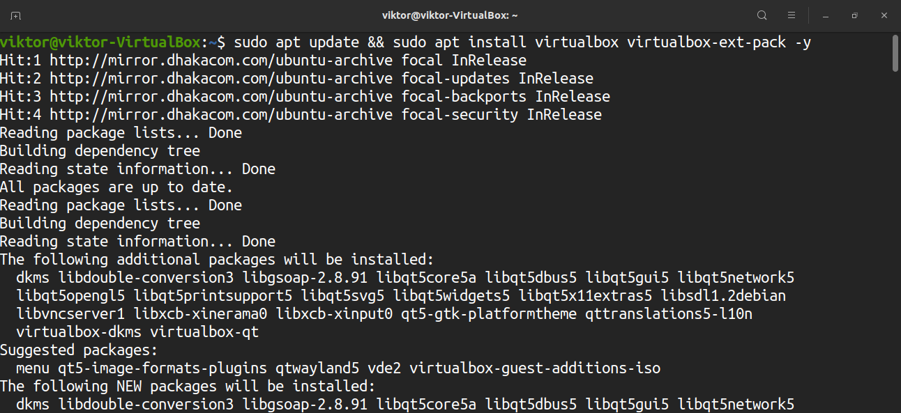 install ubuntu on virtualbox killed process