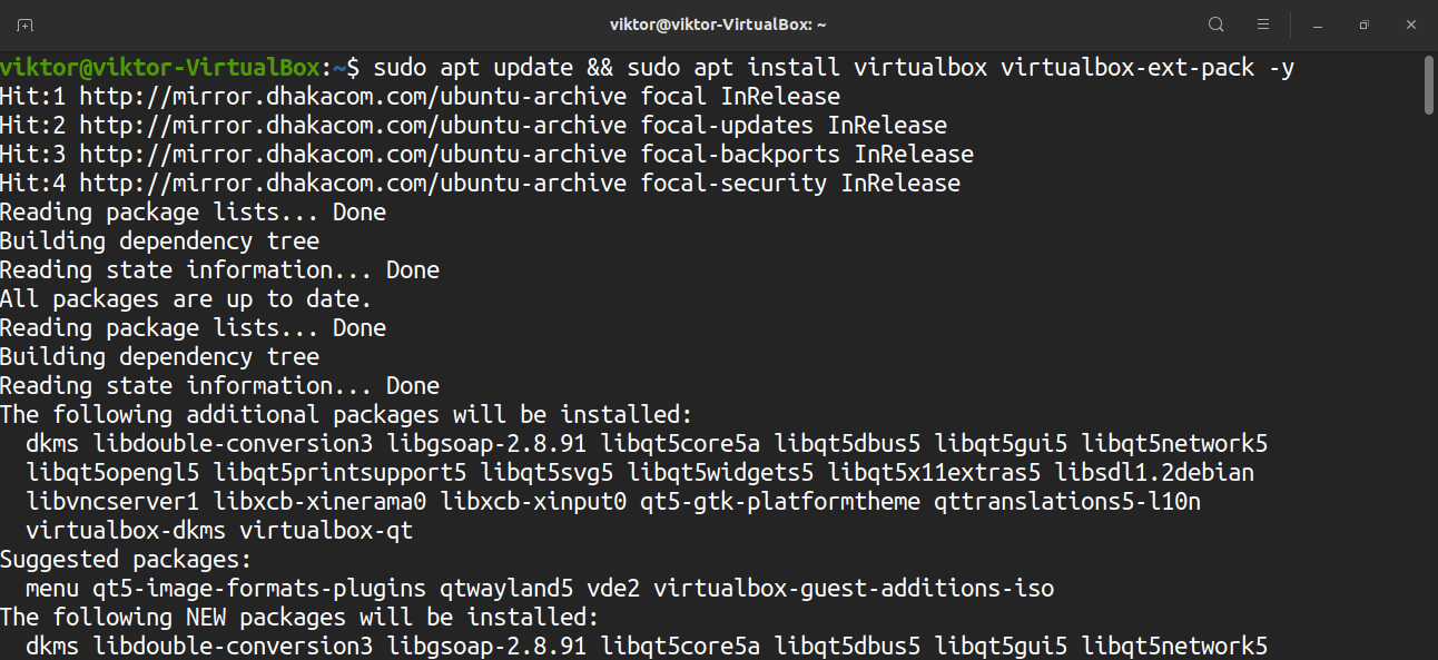 apt get install virtualbox