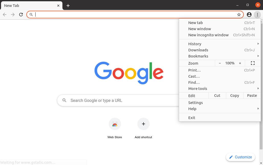 browser selection page