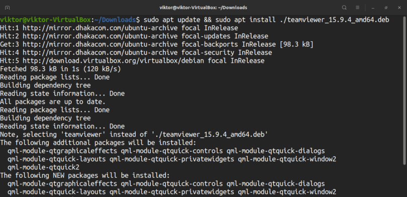 install teamviewer ubuntu amd64 command line