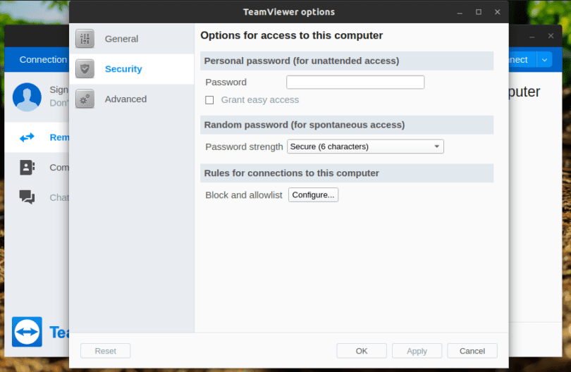 teamviewer windows 7 administrator access