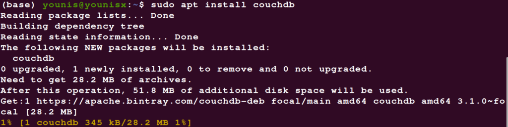 install couchbase ubuntu sudo