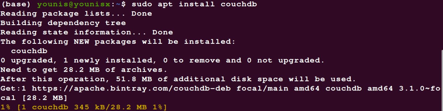install couchbase ubuntu sudo