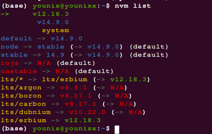 how to install a system node js nvm