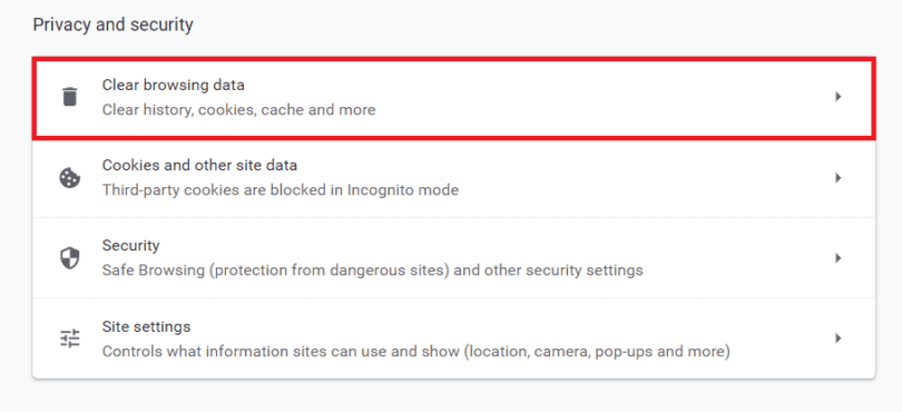 google chrome clear cache passwords
