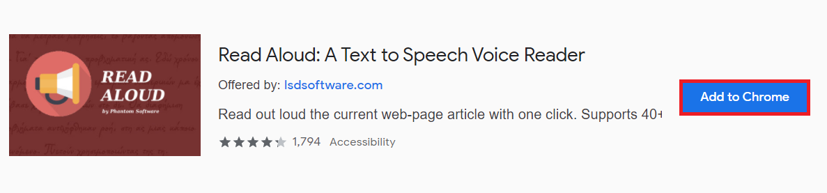 google text to speech reader on chrome
