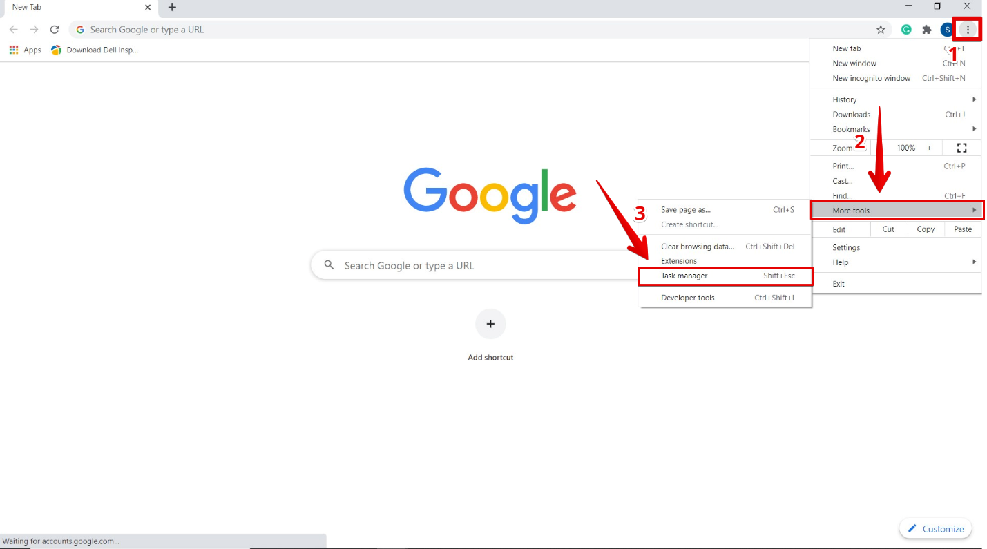 hotkey to move tab in google for mac