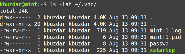 vnc server start command