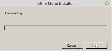 Wine mono is not installed