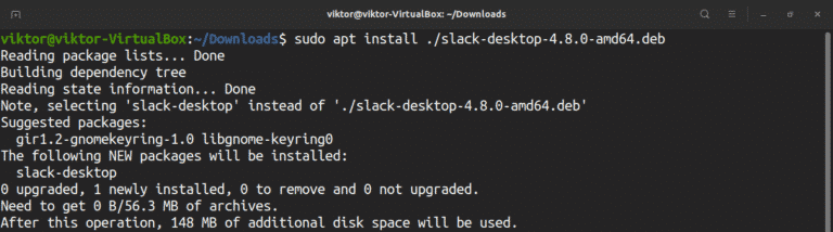 snap install slack