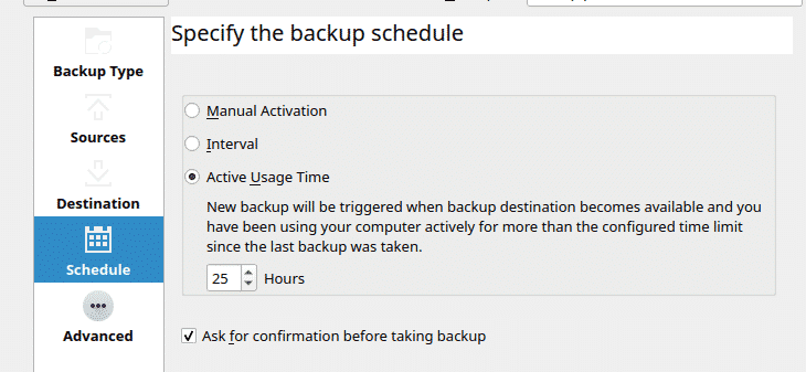backup scheduler in linux