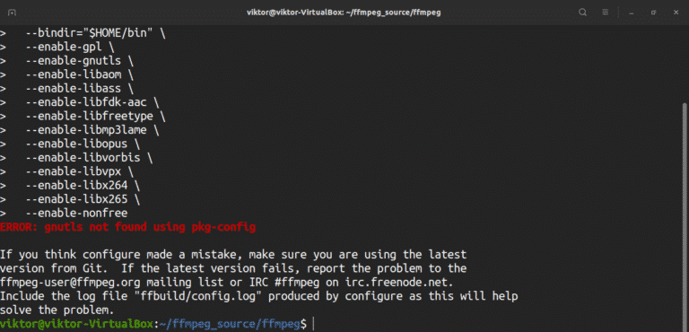 ubuntu install ffmpeg with libx264