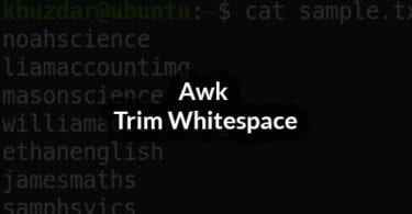 Awk Trim Whitespace