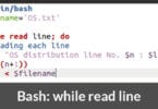 Bash: while read line